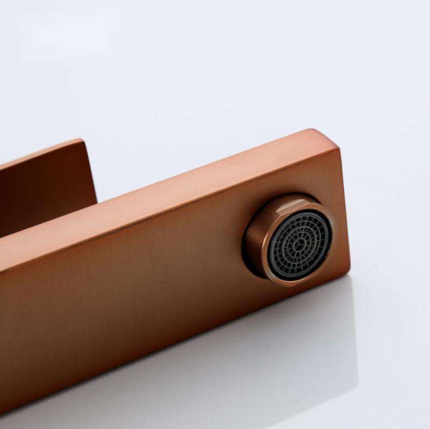 B231 Deck Mounted Sink Faucet in Rose Gold Brass, Peneus Collection
