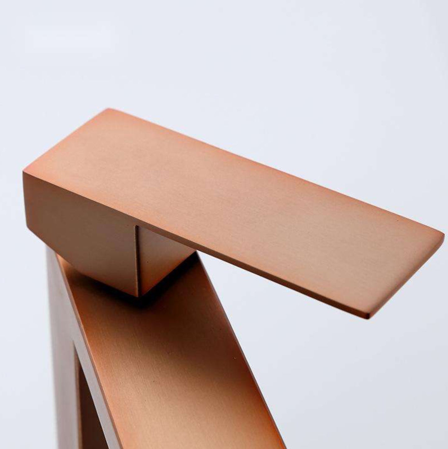 B231 Deck Mounted Sink Faucet in Rose Gold Brass, Peneus Collection