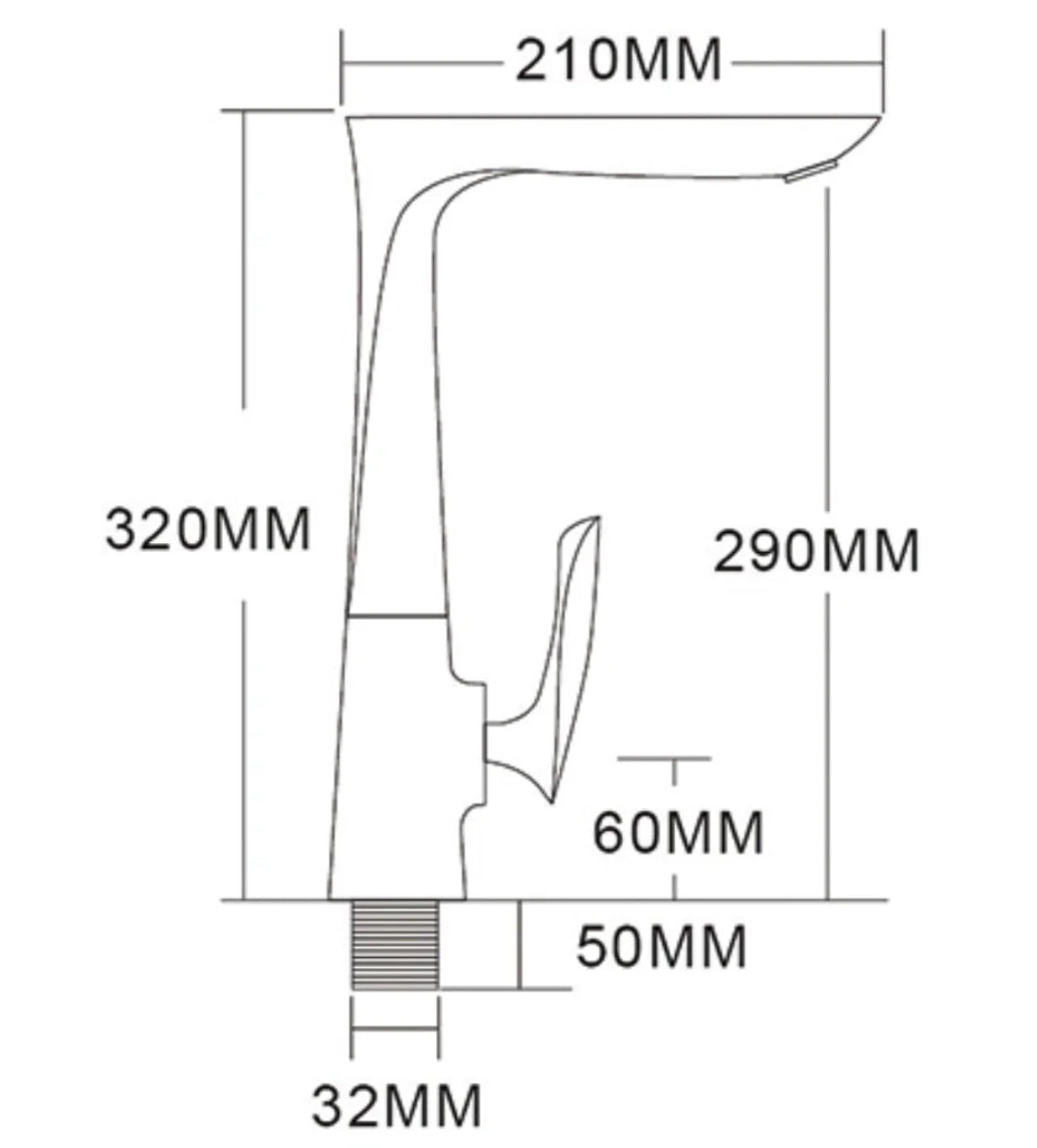 02916G2 GRIFO DE FREGADERO ELEVADO EN LATÓN DORADO COLECCIÓN HALYS