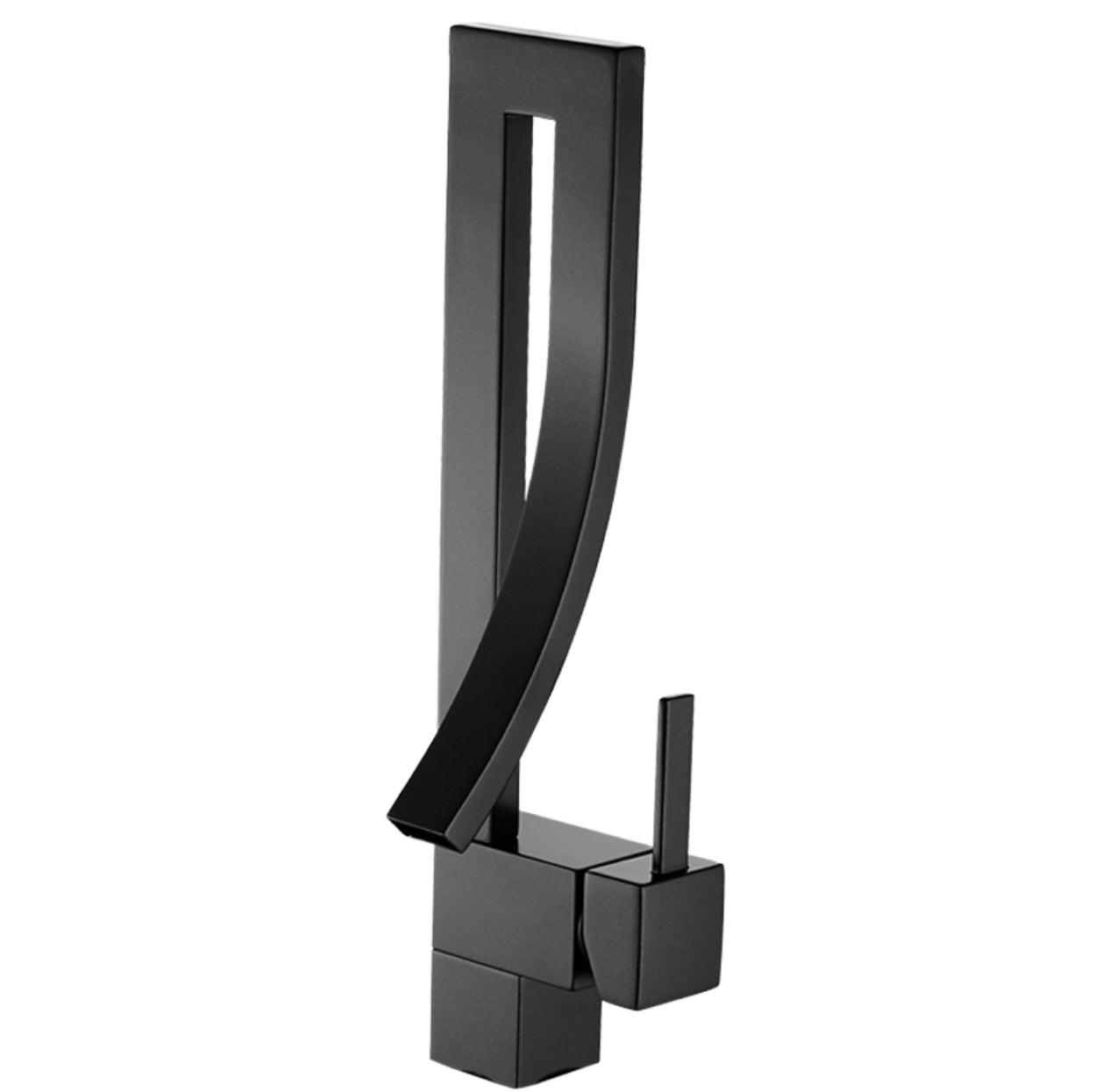 Grifo para lavabo de sobre encimera 005 en latón negro de la colección Alphée
