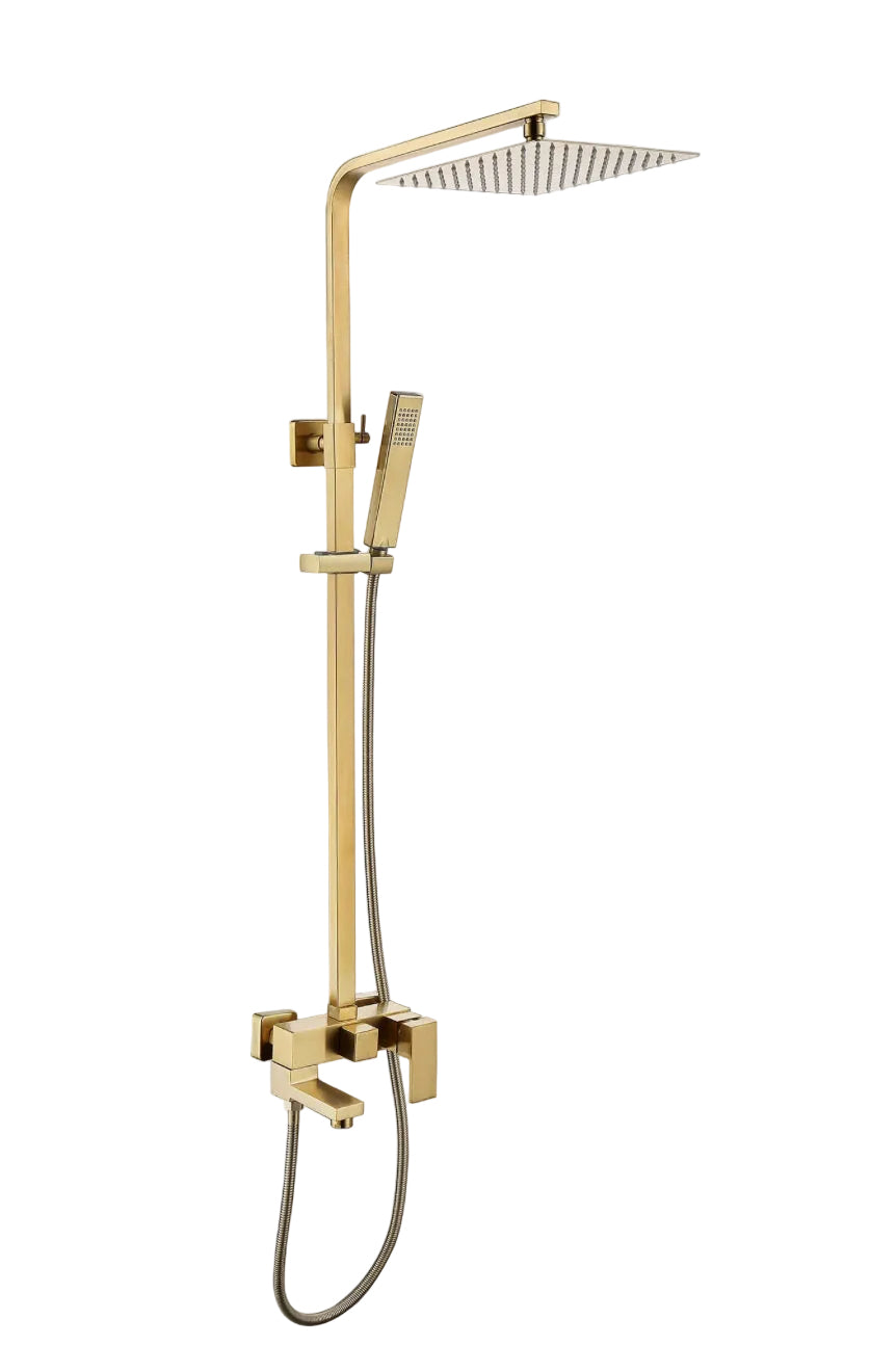 Colonne de Douche SC427 SCAMANDRE Doré Brossé | HUDOR