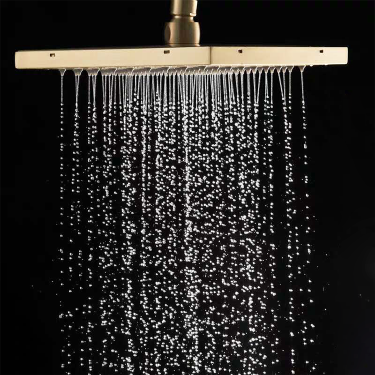 COLONNE DE DOUCHE EN LAITON DORÉ BROSSÉ SC427 COLLECTION SCAMANDRE (OR MAT)