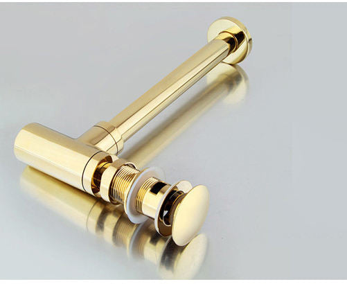 ENSEMBLE SIPHON ET BONDE 009 EN LAITON DORÉ BROSSÉ COLLECTION SCAMANDRE