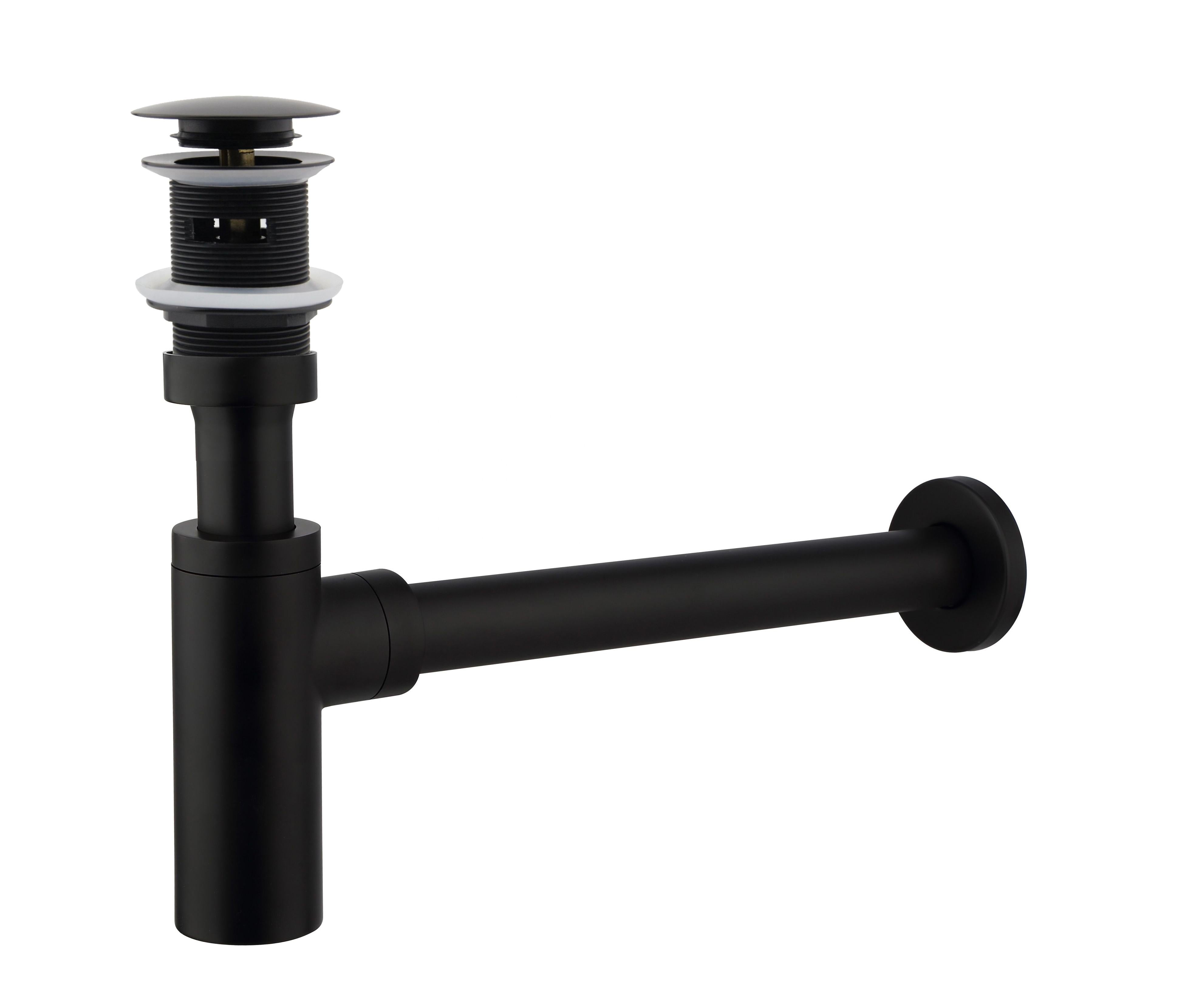 ENSEMBLE SIPHON ET BONDE 009 EN LAITON NOIR MAT COLLECTION CÉPHISE