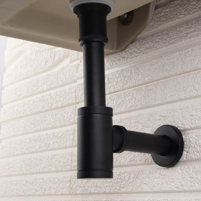 ENSEMBLE SIPHON ET BONDE 009 EN LAITON NOIR MAT COLLECTION CÉPHISE
