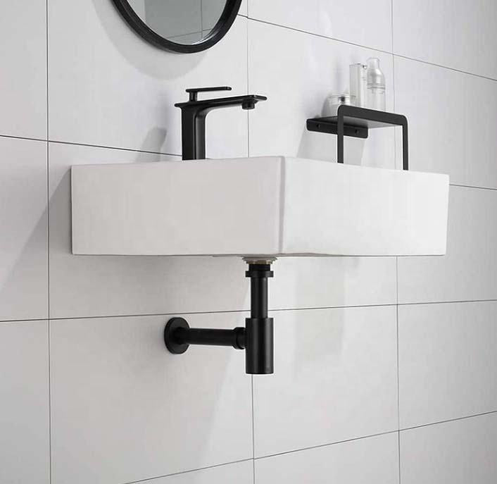 ENSEMBLE SIPHON ET BONDE 009 EN LAITON NOIR MAT COLLECTION CÉPHISE