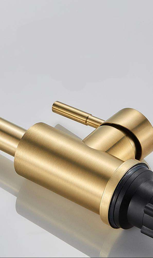 BRASS KITCHEN TAP 2 BRUSHED GOLD SCAMANDRE COLLECTION