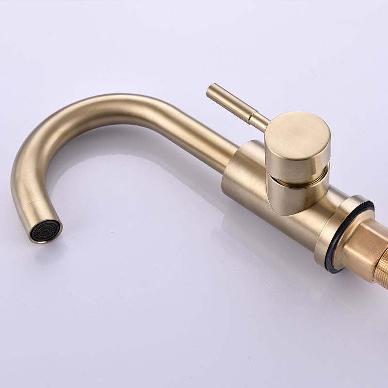 BRASS KITCHEN TAP 2 BRUSHED GOLD SCAMANDRE COLLECTION