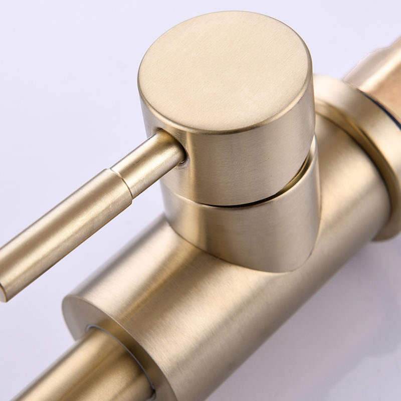 BRASS KITCHEN TAP 2 BRUSHED GOLD SCAMANDRE COLLECTION