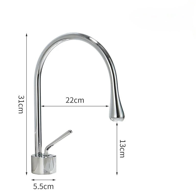 Grifo para lavabo de sobre encimera de latón cromado colección Erymanthe 201