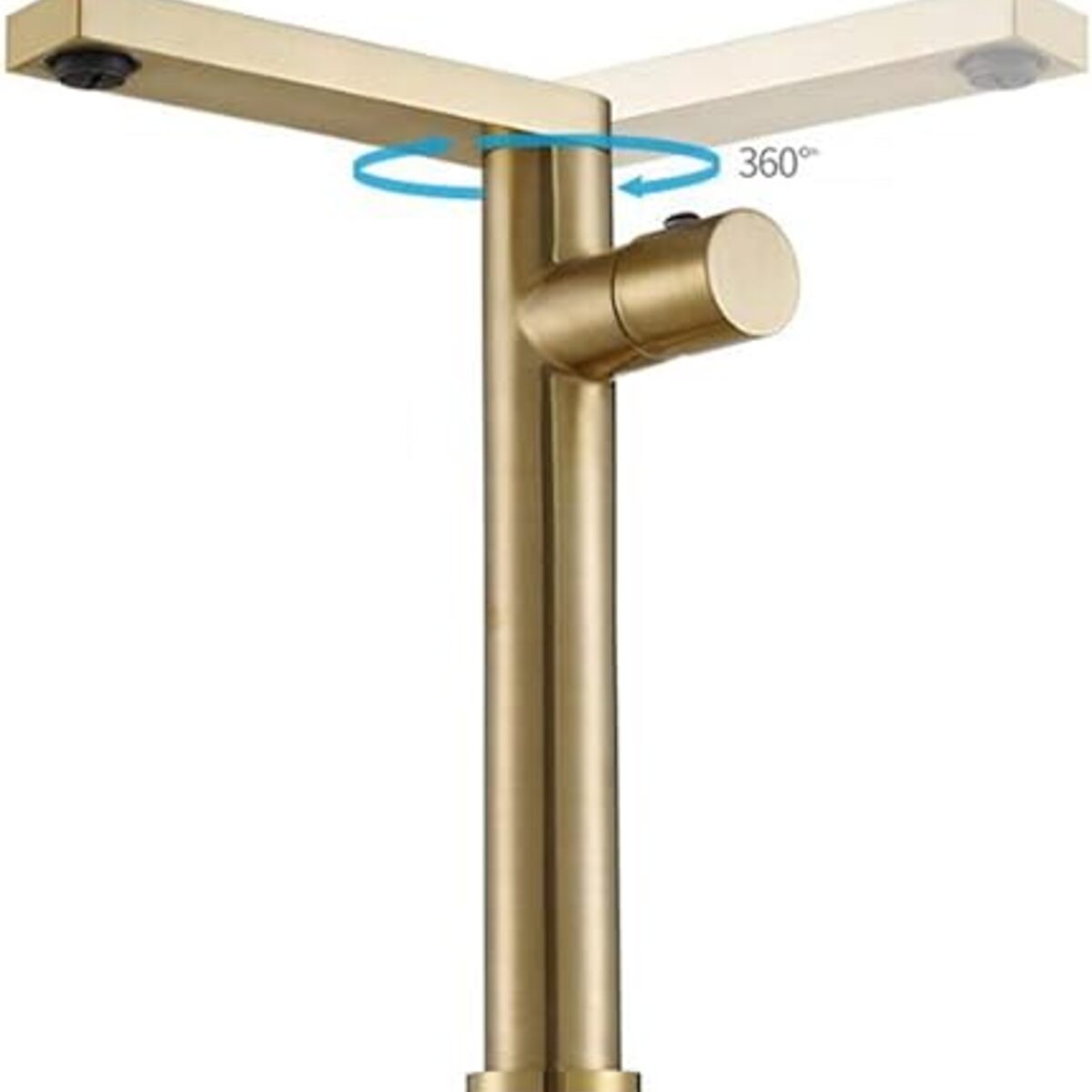 003 GRIFO DE LAVABO ELEVADO EN LATÓN DORADO CEPILLADO COLECCIÓN SCAMANDRE