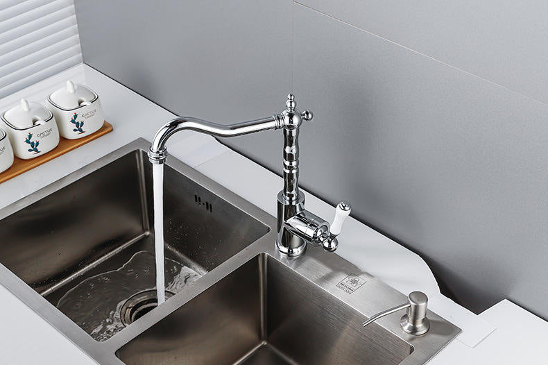 Robinet de cuisine en laiton 025 en laiton chromé collection Erymanthe