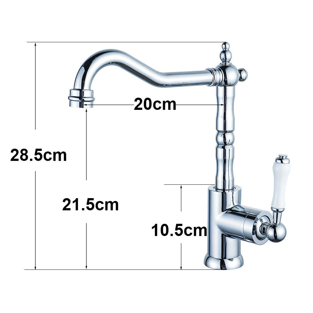 Robinet de cuisine en laiton 025 en laiton chromé collection Erymanthe