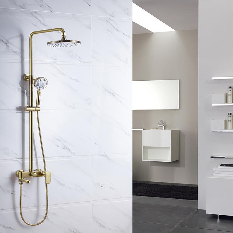 COLUMNA DE DUCHA ORO CEPILLADO (ORO MATE) SC008 COLECCIÓN SCAMANDRE