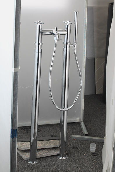 ROBINET DE BAIGNOIRE AU SOL B0625-1 EN LAITON CHROMÉ COLLECTION ERYMANTHE