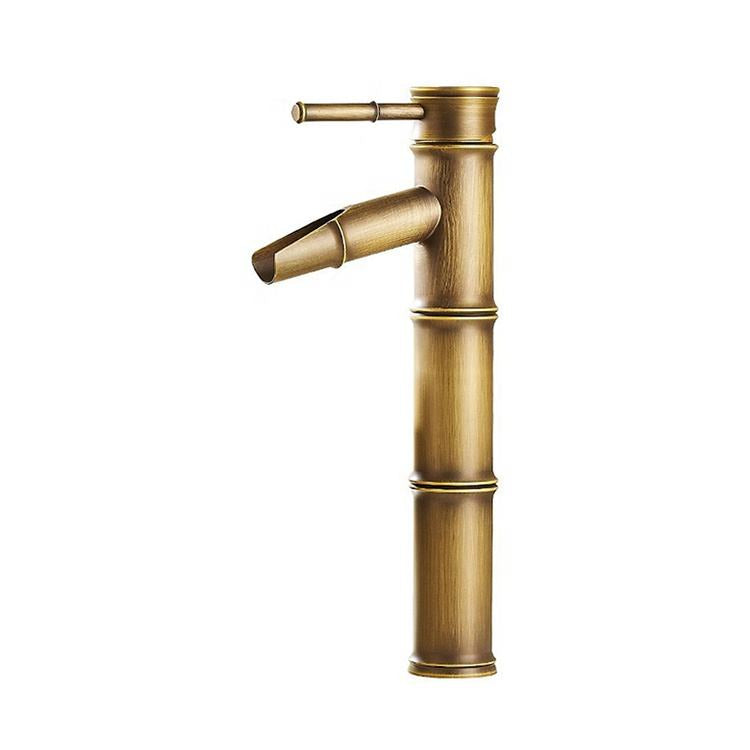 Brass kitchen faucet 025 in brushed gold brass Scamandre collection