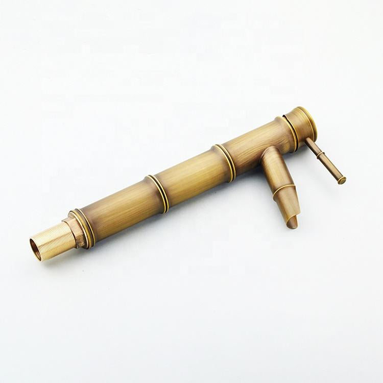Brass kitchen faucet 025 in brushed gold brass Scamandre collection