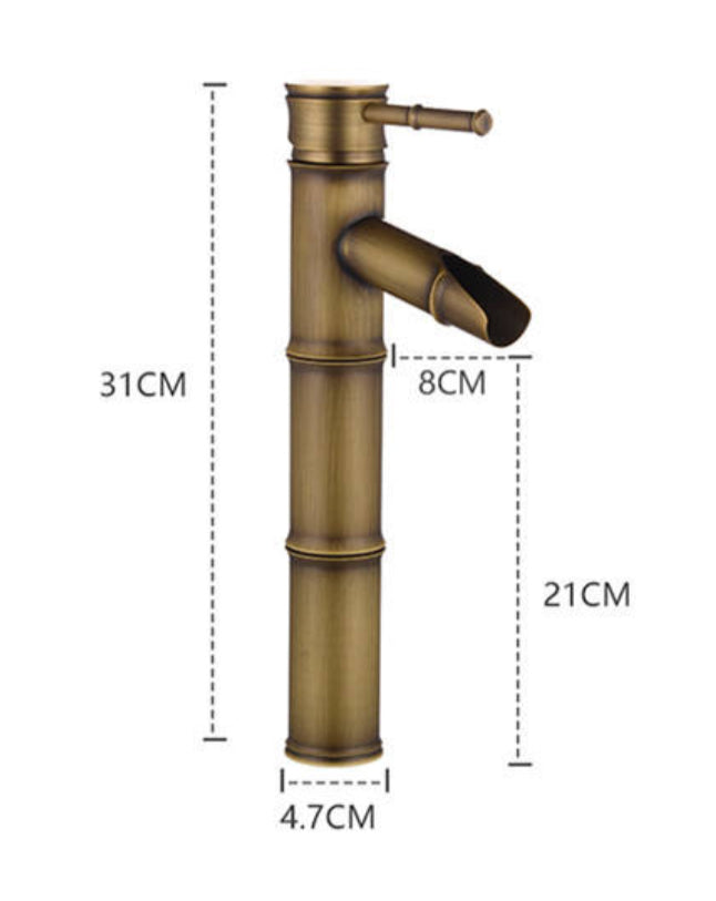 Brass kitchen faucet 025 in brushed gold brass Scamandre collection