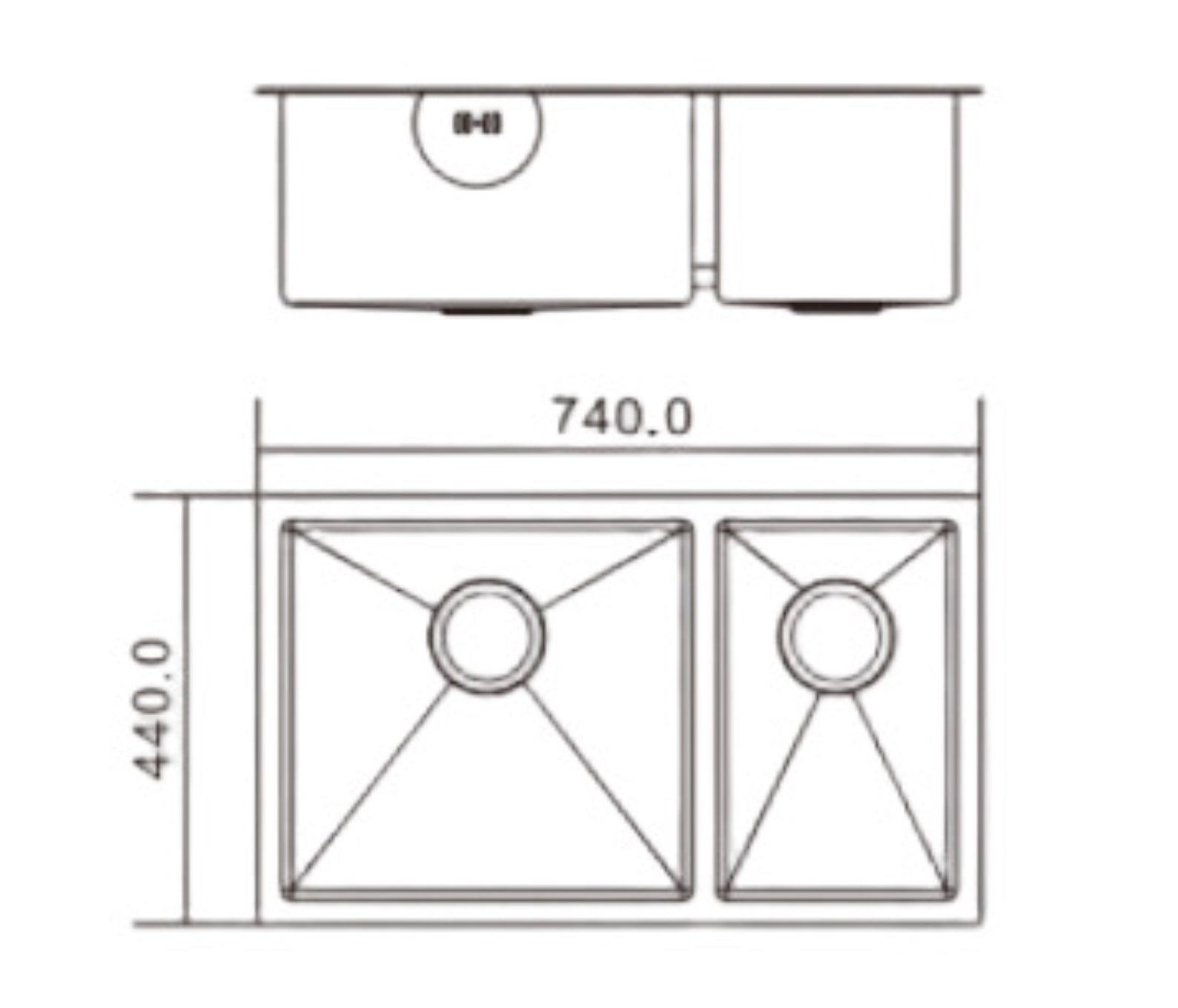 ÉVIER EN ACIER INOXYDABLE 002 NOIR COLLECTION ALPHÉE