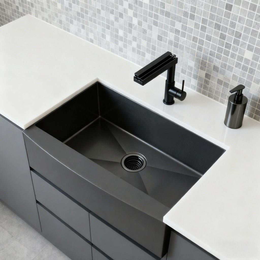 ÉVIER EN ACIER INOXYDABLE 003 NOIR COLLECTION ALPHÉE