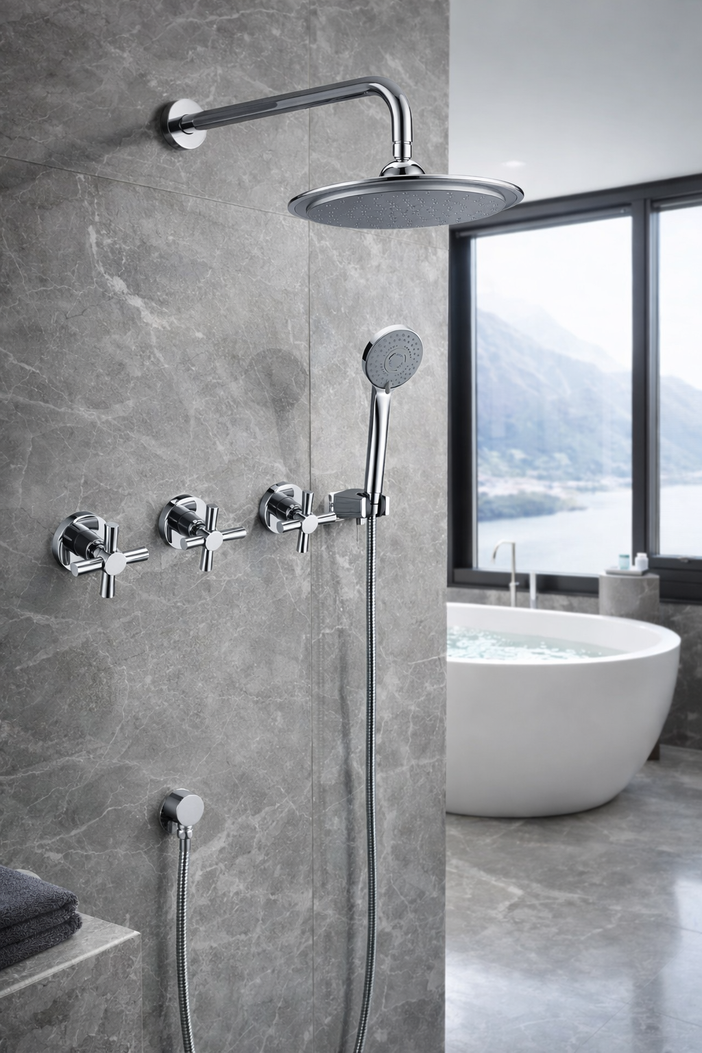 Composition de douche encastrée SC412 collection Erymanthe