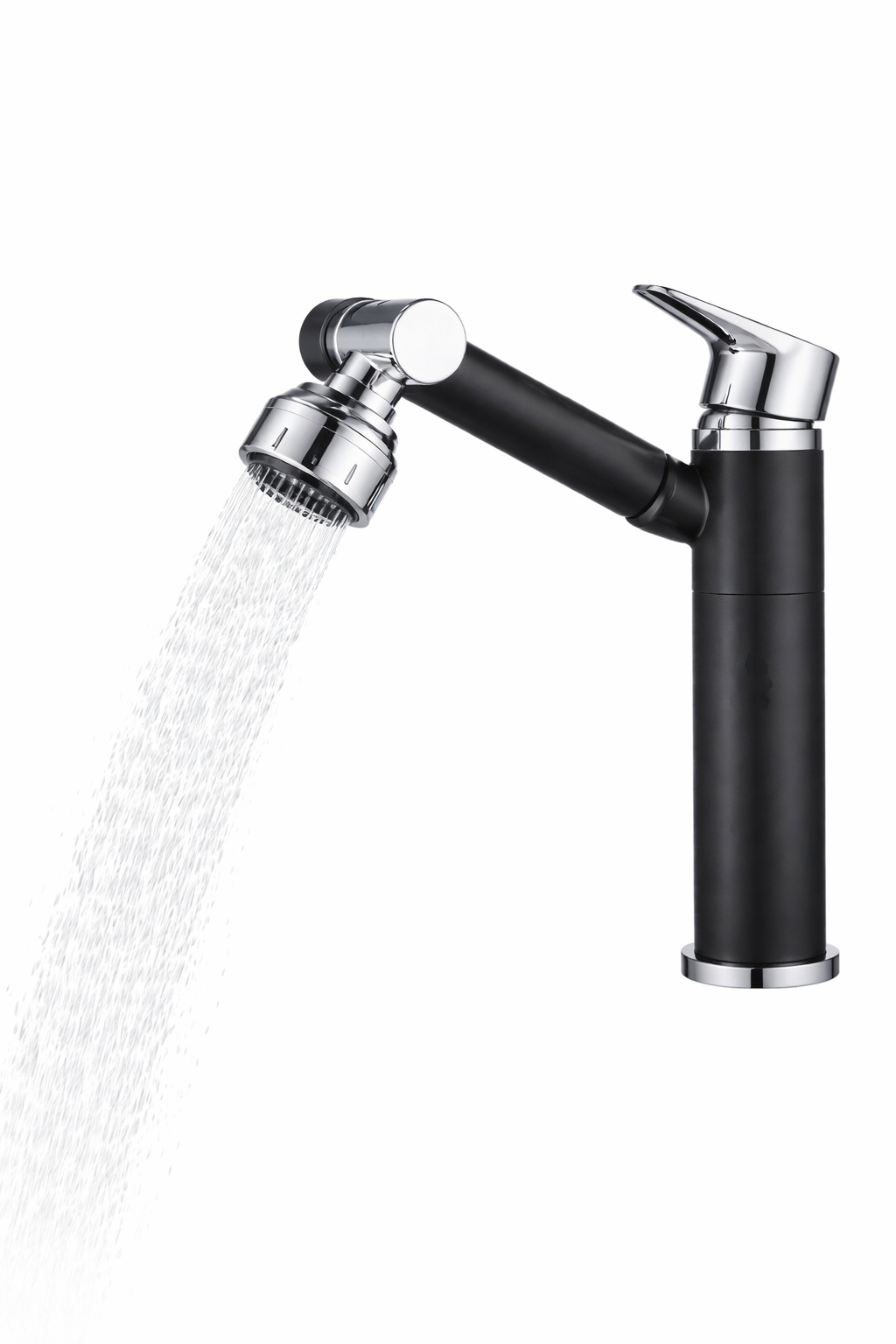 BASIN FAUCET WITH MODULAR HEAD 094 BLACK AND CHROMED