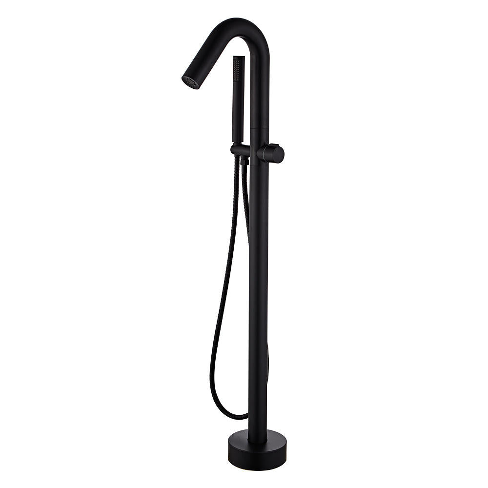 Robinet de baignoire au sol 004 Céphise Noir Mat | HUDOR