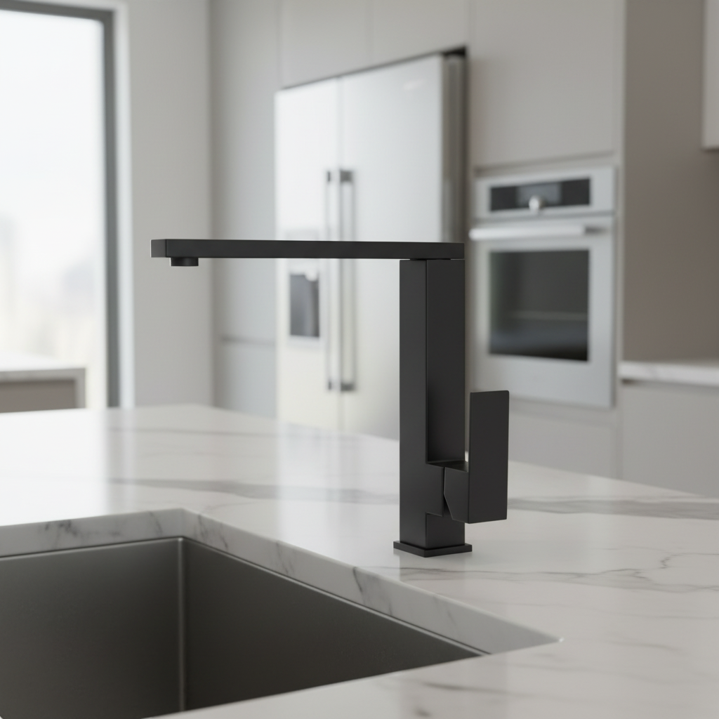 ROBINET DE CUISINE 018 EN LAITON NOIR COLLECTION ALPHÉE