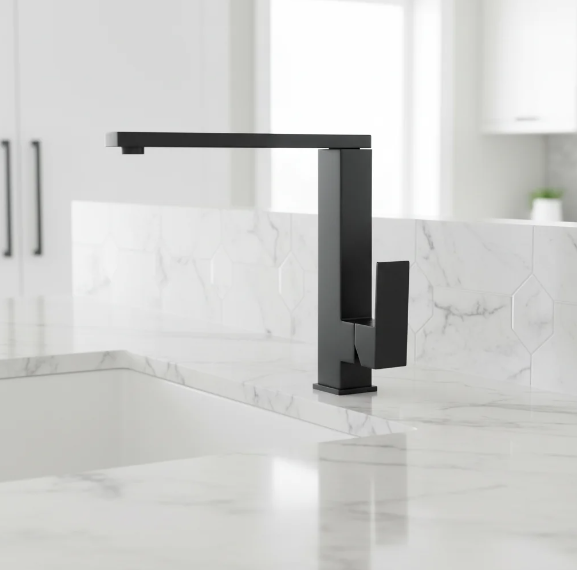 ROBINET DE LAVABO SURÉLEVÉ 018 EN LAITON NOIR COLLECTION ALPHÉE