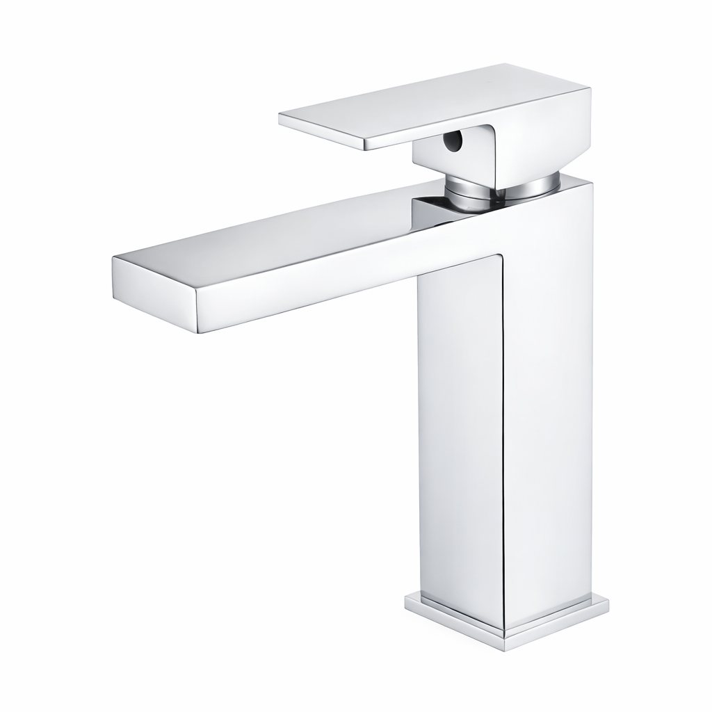 Robinet de lavabo sur plage 013 en laiton chromé collection Enipée