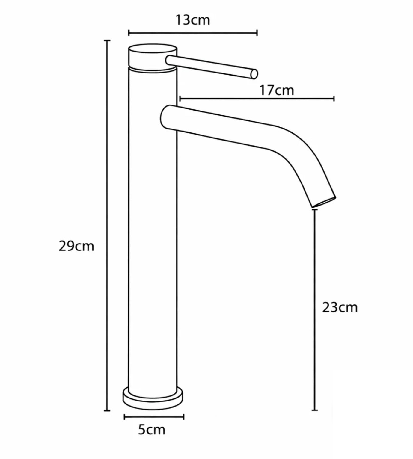 Grifo para lavabo elevado de latón dorado cepillado colección Scamandre 055