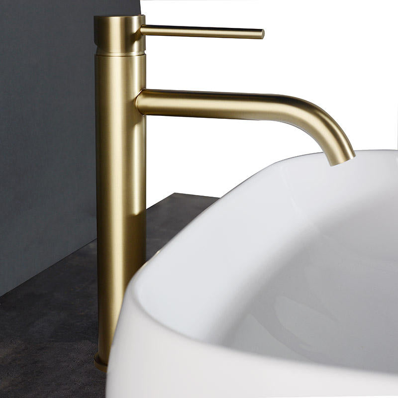 Scamandre collection 055 brushed gold brass raised basin faucet