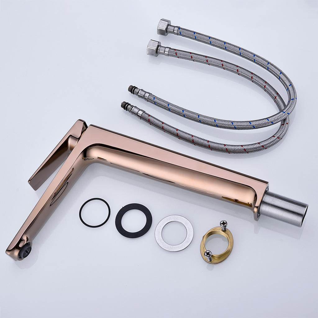 RAISED SINK FAUCET IN ROSE GOLD BRASS PENEE COLLECTION