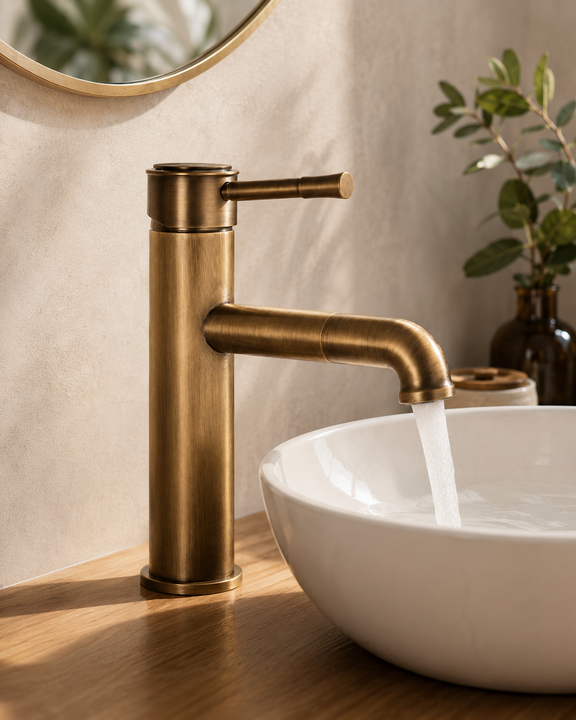 Robinet de lavabo B205BR en laiton bronze brossé collection Artemis
