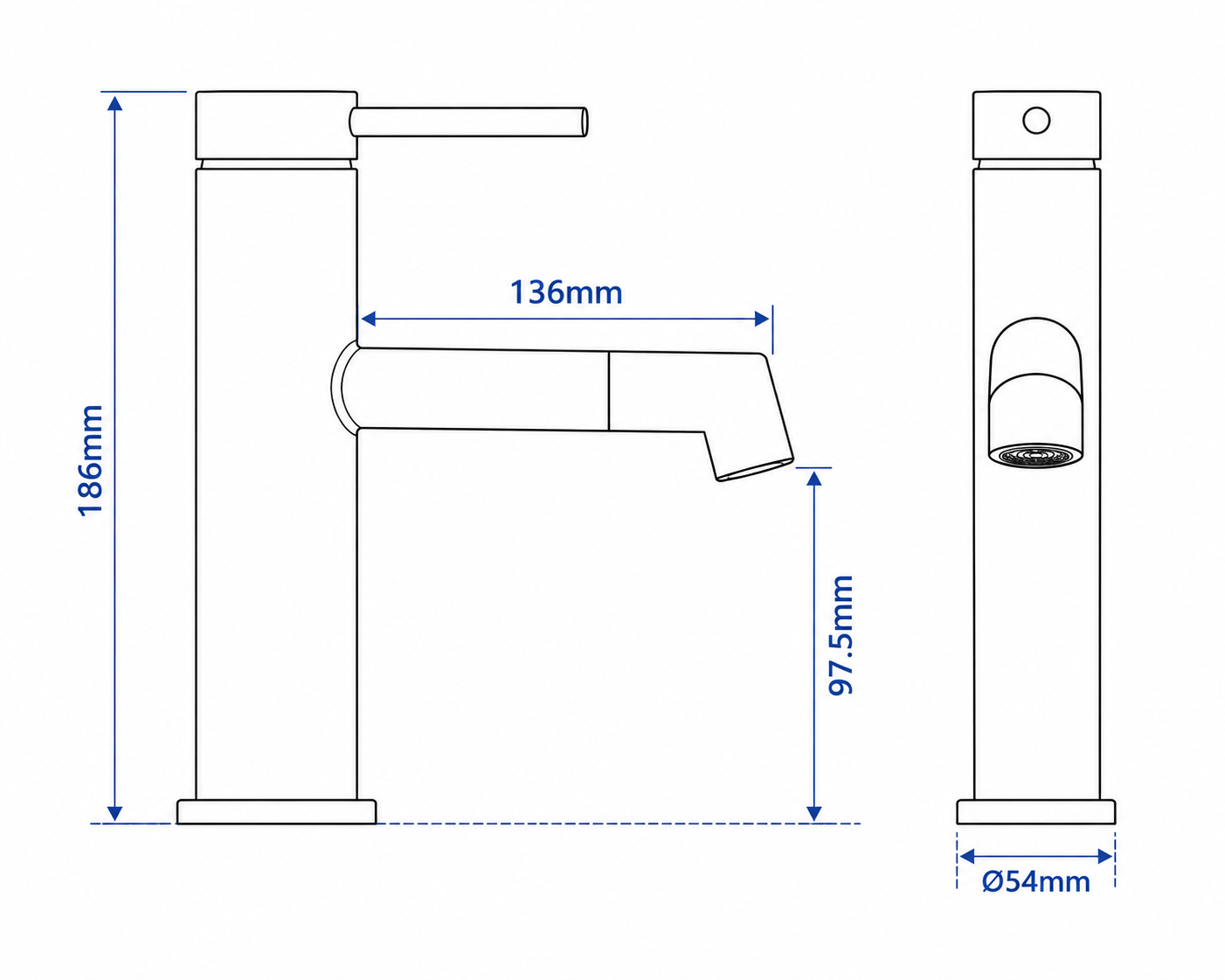 DECK-MOUNTED BASIN FAUCET B205 01 31 2 BRUSHED GOLD SCAMANDRE COLLECTION