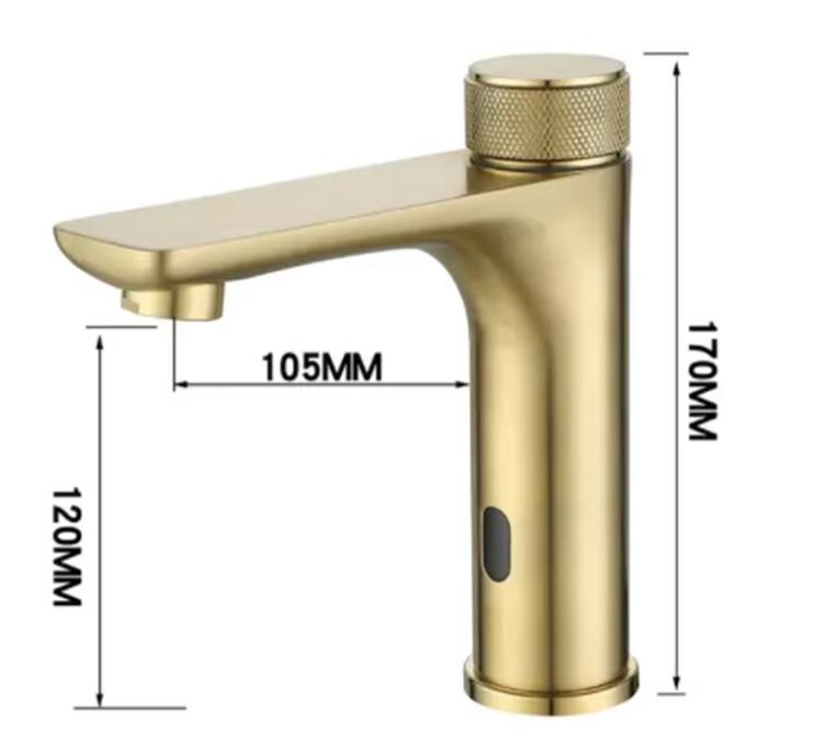 ROBINET LAVABO INFRAROUGE 018 DORE BROSSE COLLECTION SCAMANDRE