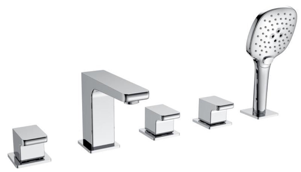 Grifo de bañera de sobremesa 1221200 en latón cromado, colección Enipee