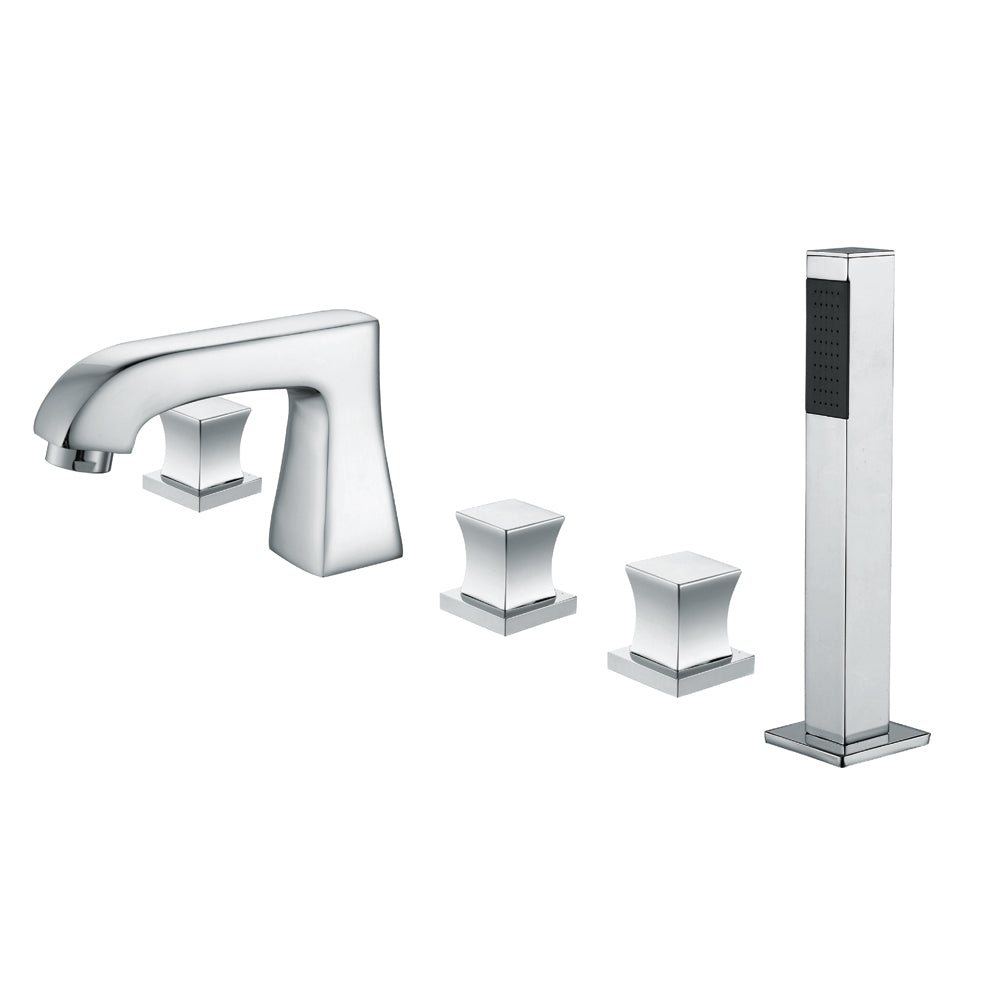 Robinet de baignoire à fixation sur plage 039 en laiton chromé collection Enipée