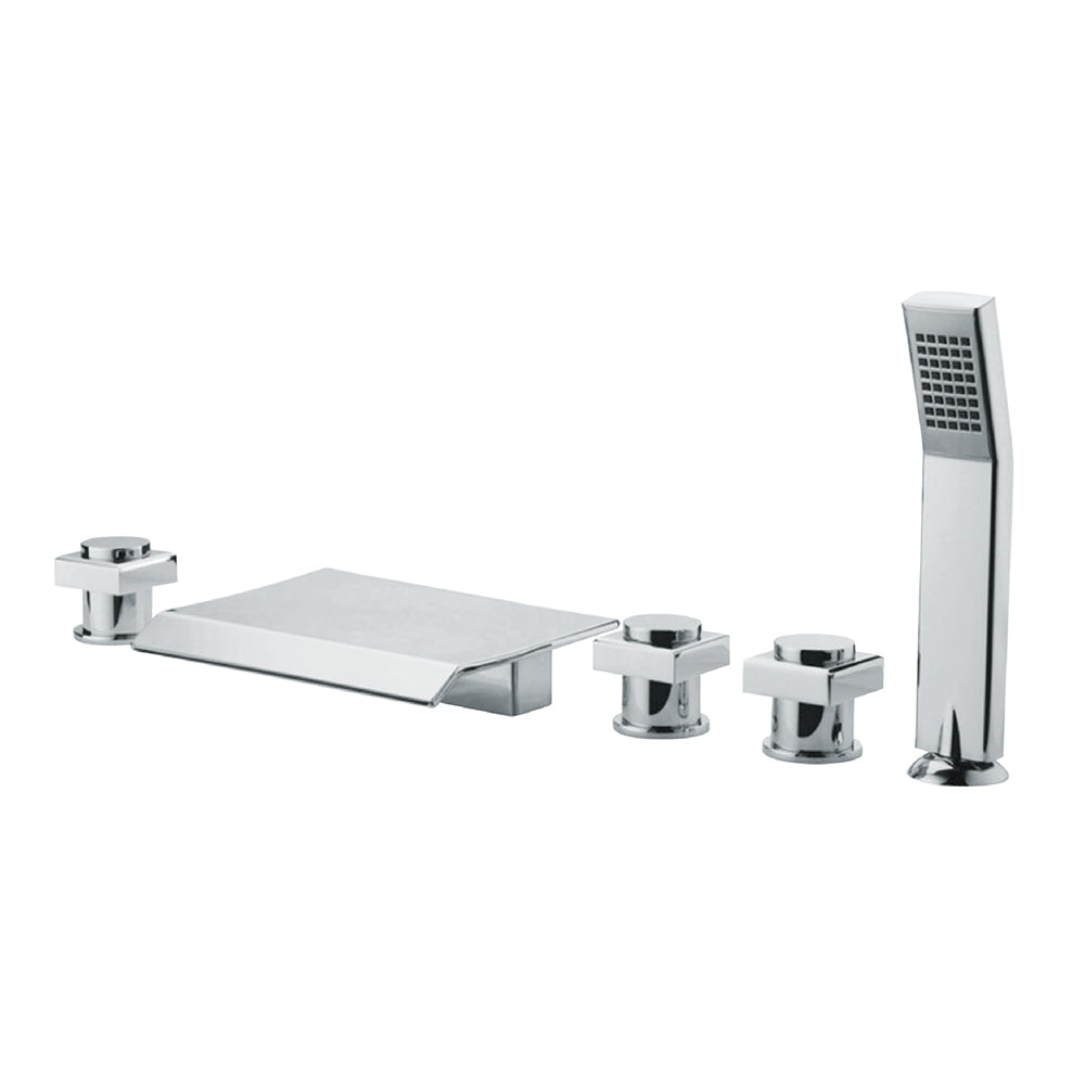 Robinet de baignoire fixation sur plage 079 en laiton chromé collection Enipée