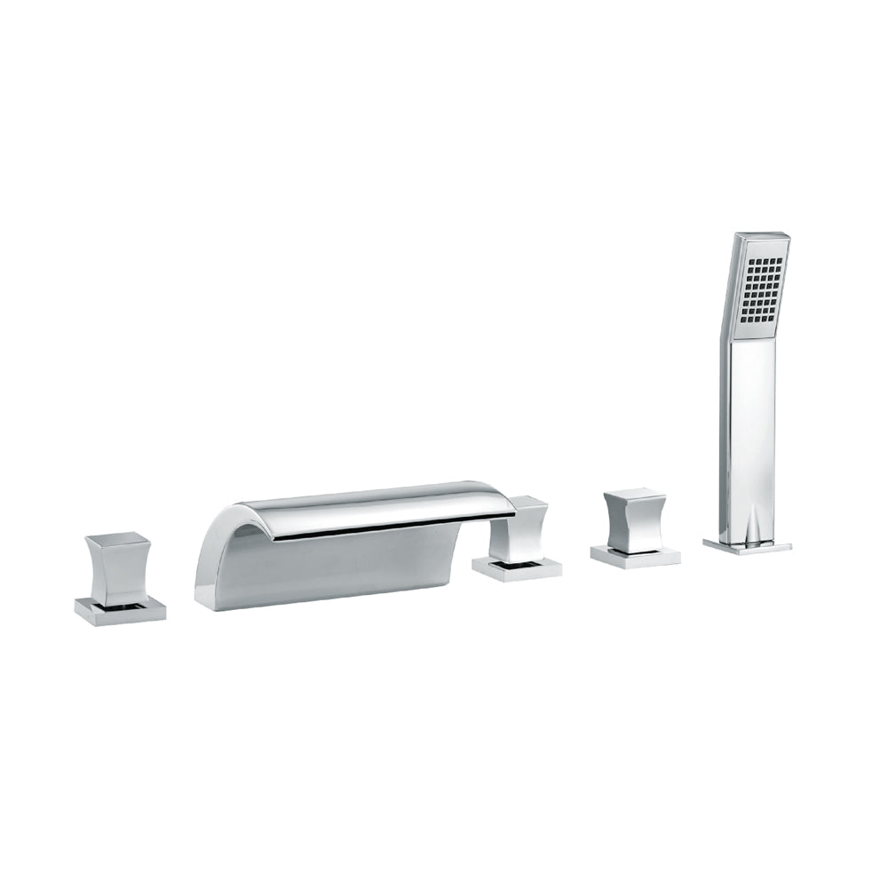 Robinet de baignoire à fixation sur plage 089 en laiton chromé collection Enipée