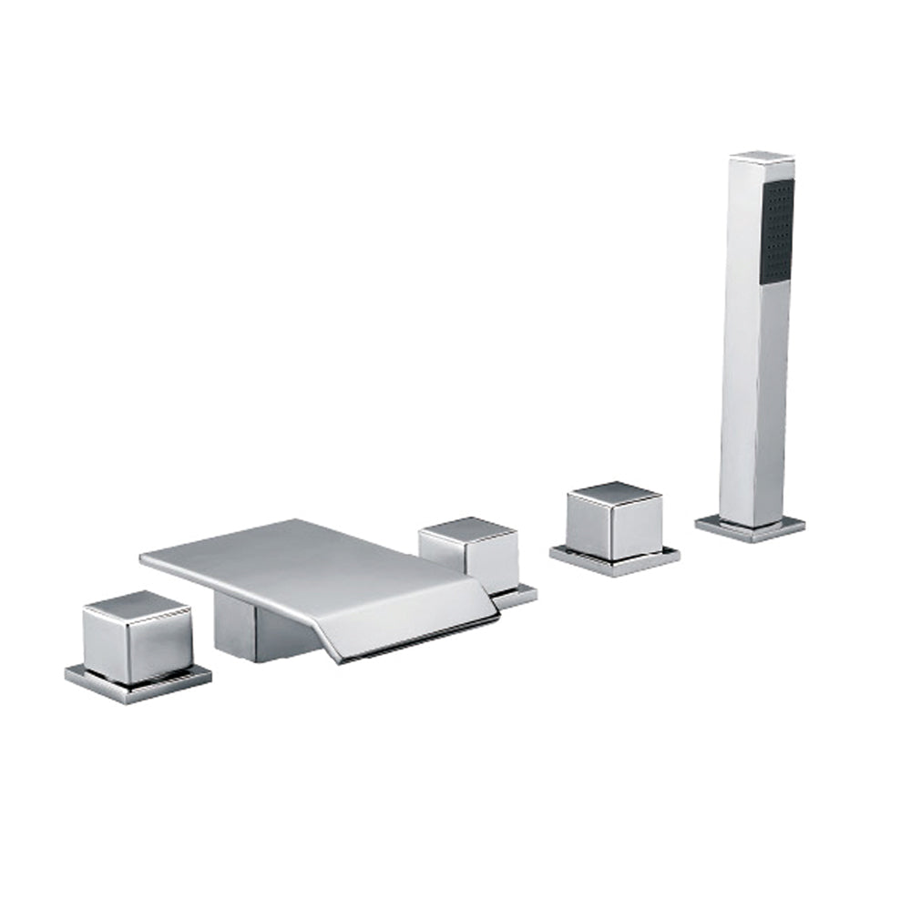 Robinet de baignoire à fixation sur plage 069 en laiton chromé collection Enipée