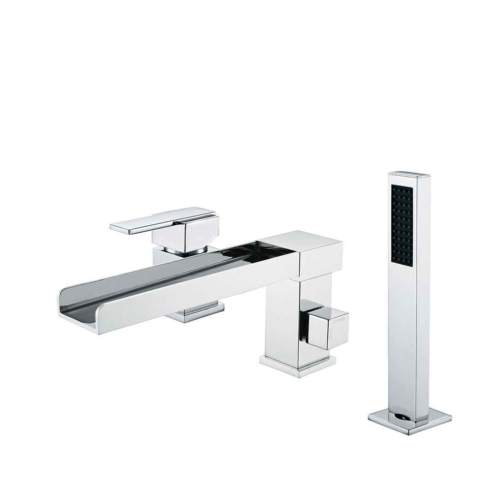 Robinet de baignoire à fixation sur plage en laiton chromé 0099 collection Enipée