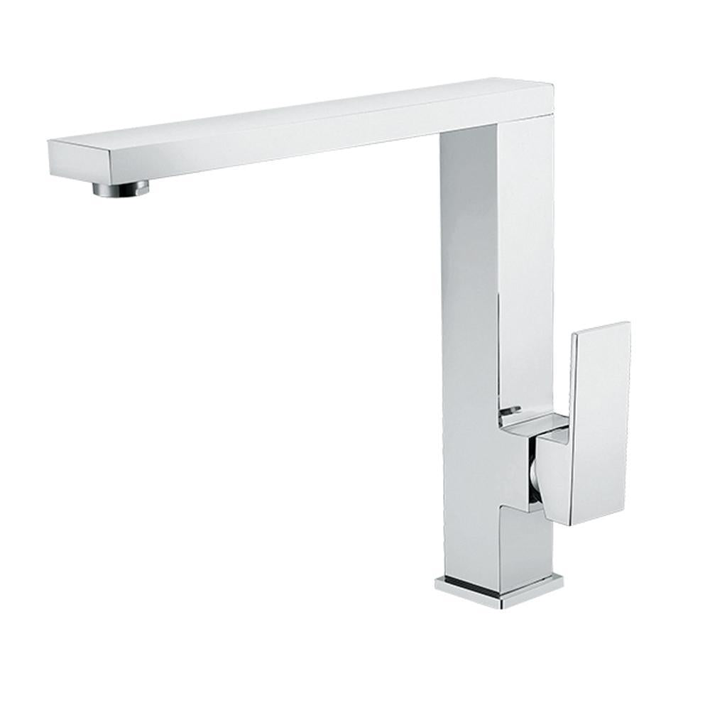 113 deck-mounted sink faucet in chrome-plated brass Enipée collection