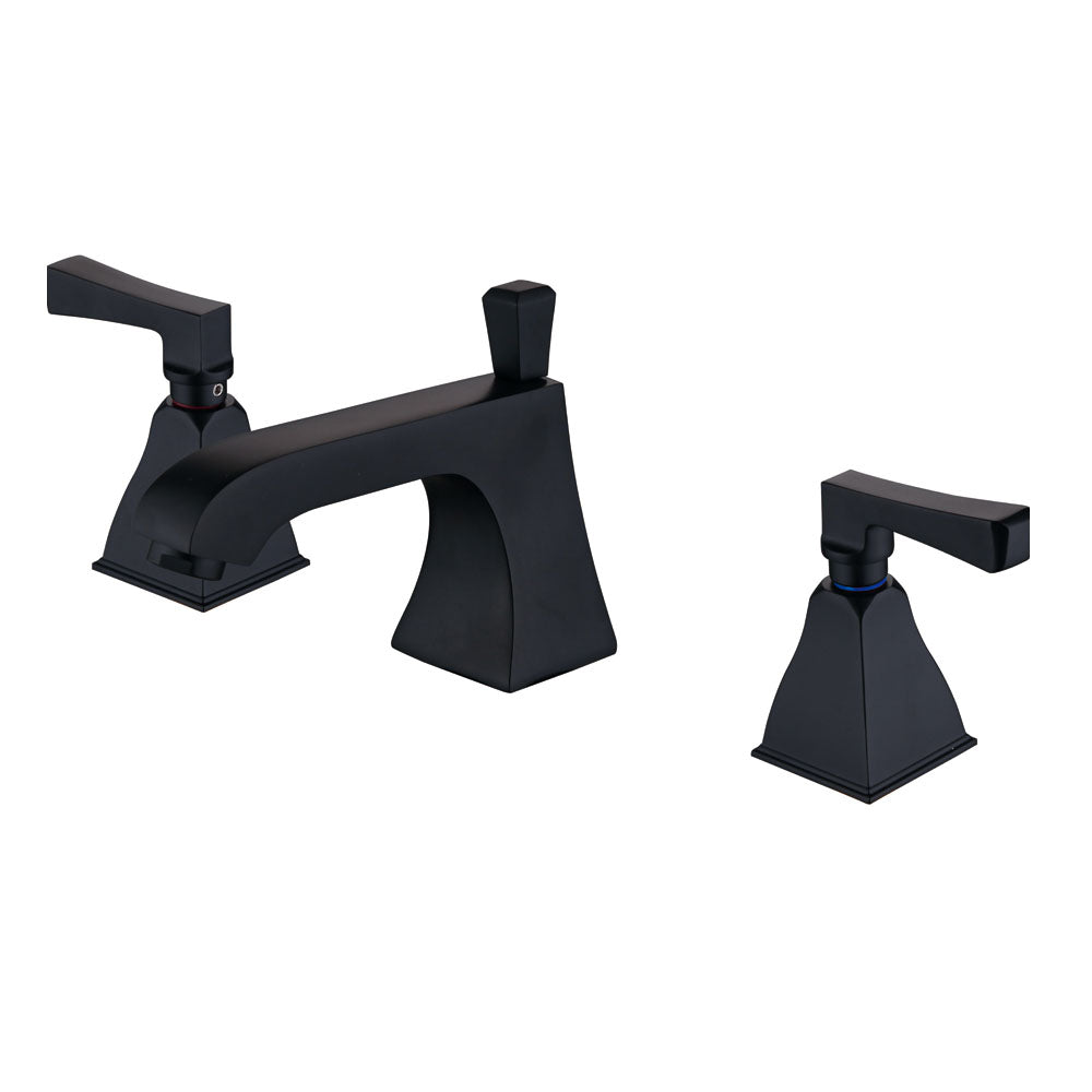 ROBINET DE LAVABO SUR PLAGE 3 TROUS EN LAITON NOIR COLLECTION ALPHÉE