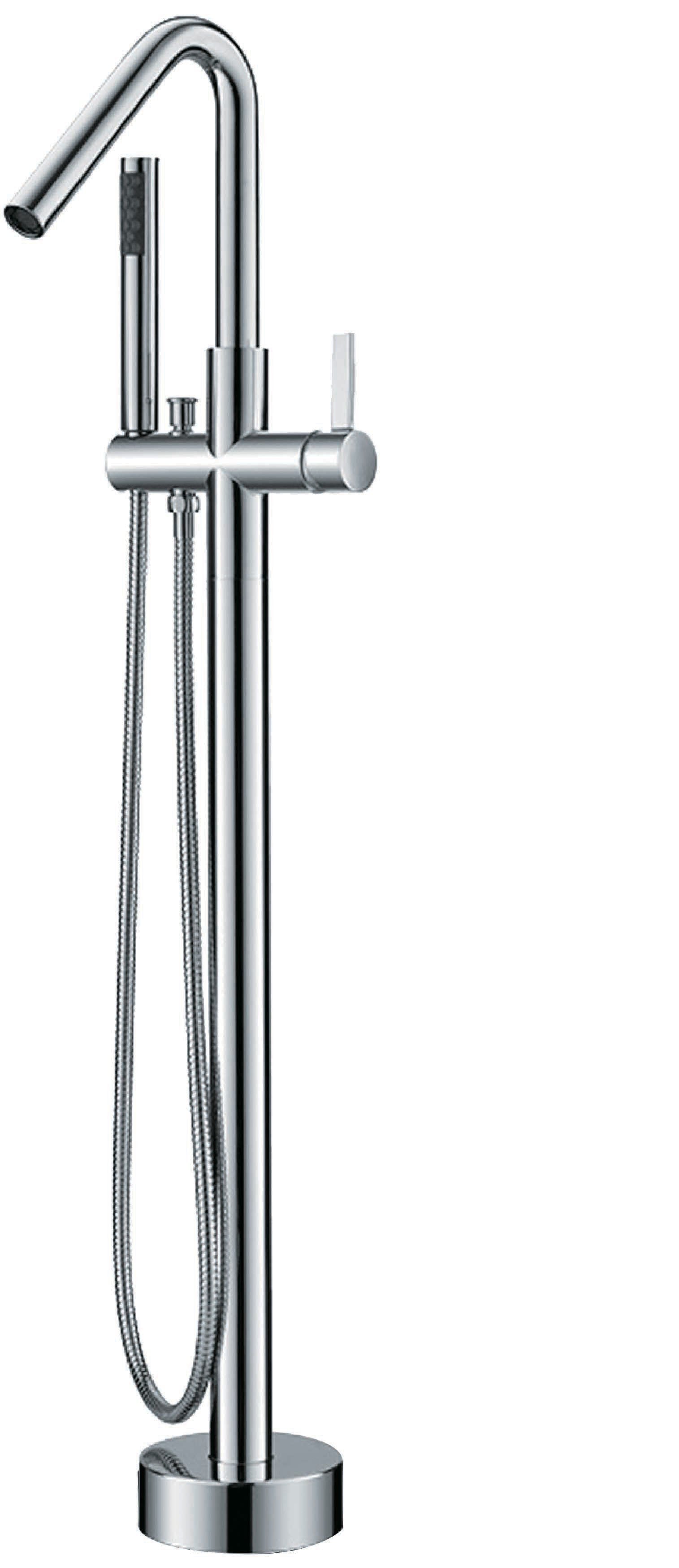 Robinet de baignoire au sol 004 en laiton chromé collection Erymanthe