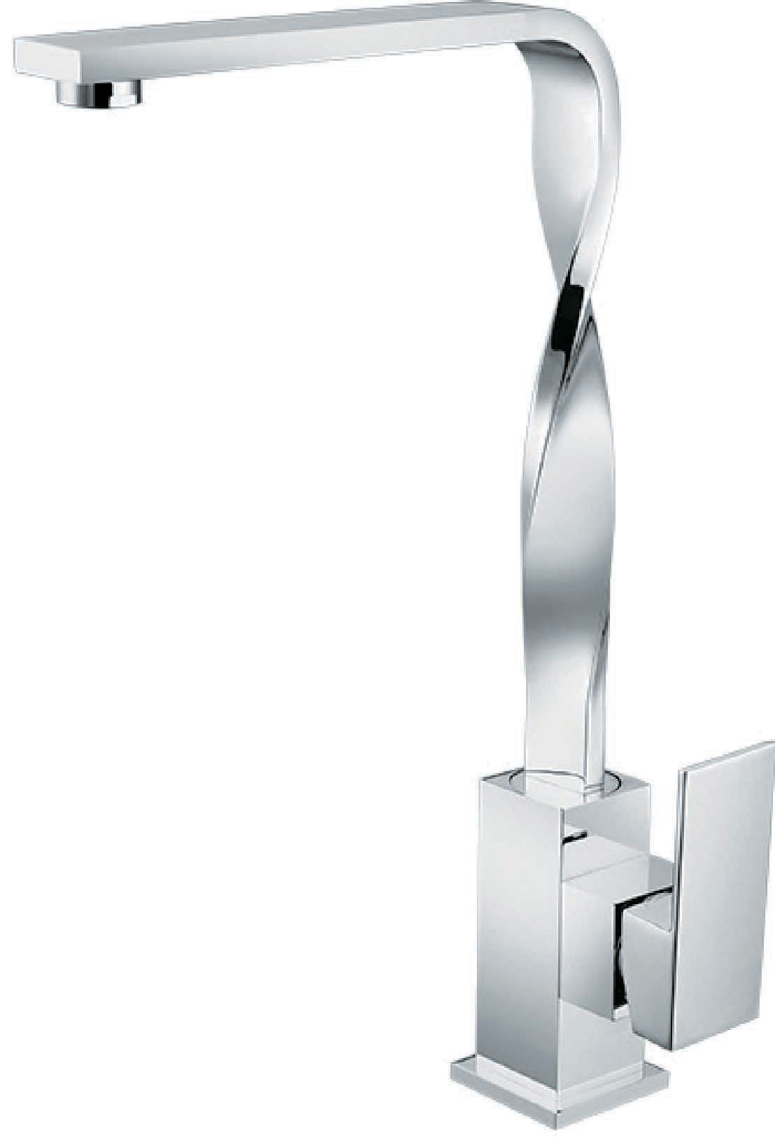 Deck-mounted sink faucet 036 in chrome-plated brass Enipée collection