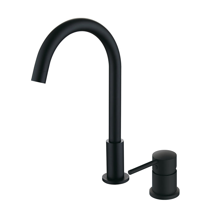 Robinet de cuisine 007 en laiton noir collection Céphise