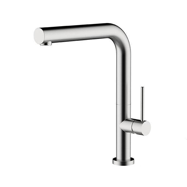Brushed nickel kitchen faucet in brass PP006 Erymanthe collection