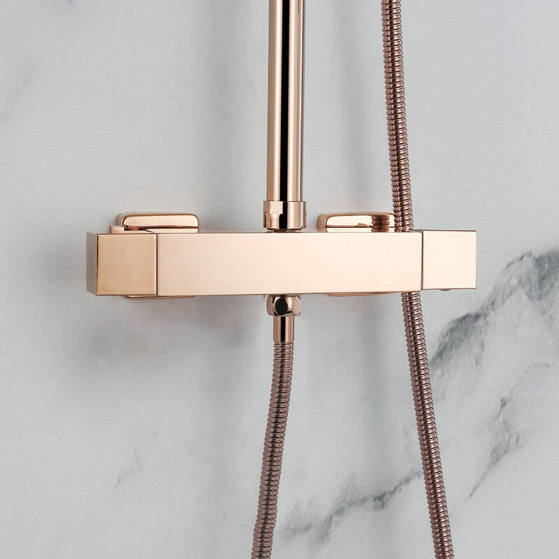 COLONNE DE DOUCHE THERMOSTATIQUE EN LAITON ROSÉ DORÉ (CUIVRE) SC428 COLLECTION PENEE