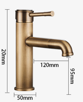 Robinet de lavabo B205BR en laiton bronze brossé collection Artemis